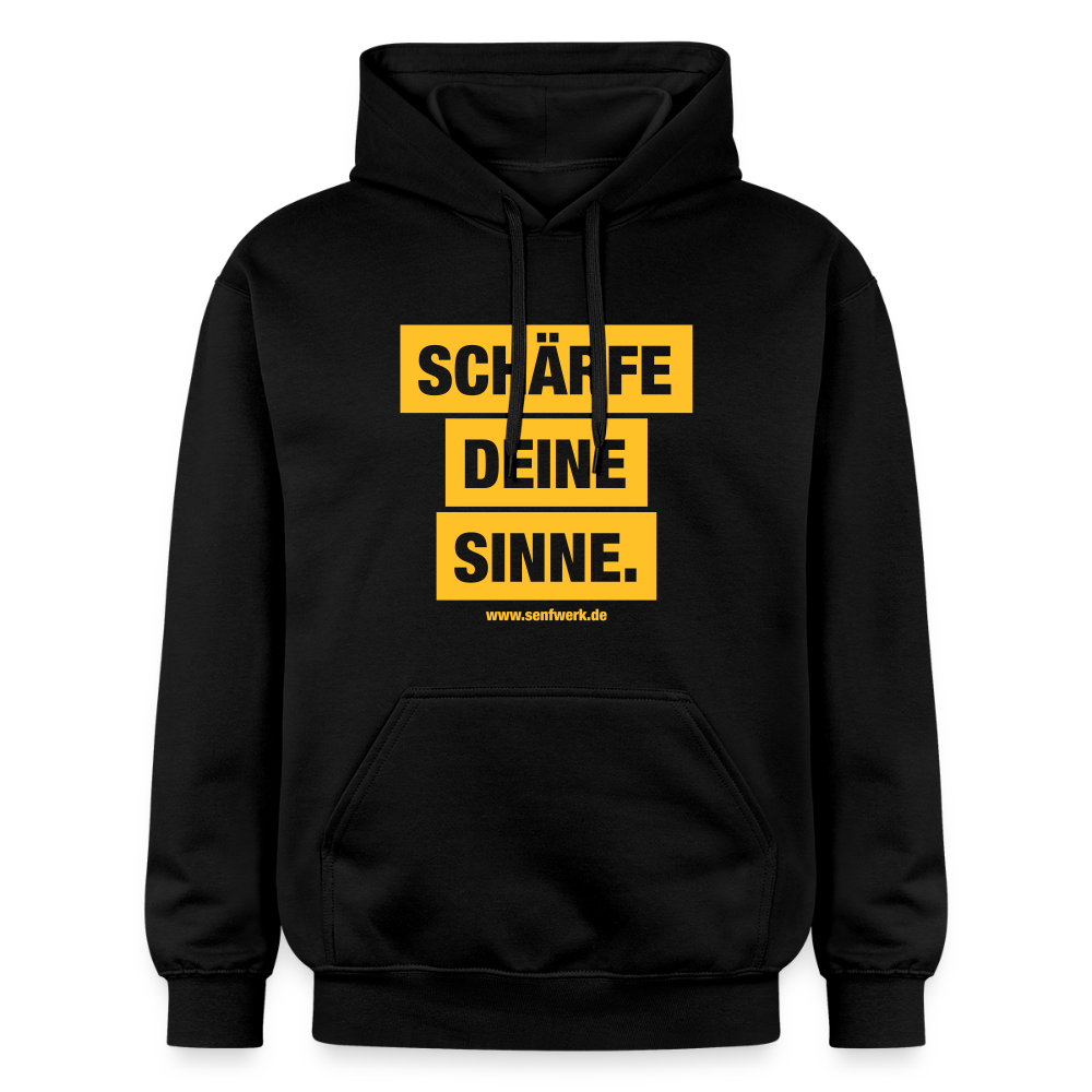 Senfwerk Hoodie "Schärfe deine Sinne." - Schwarz