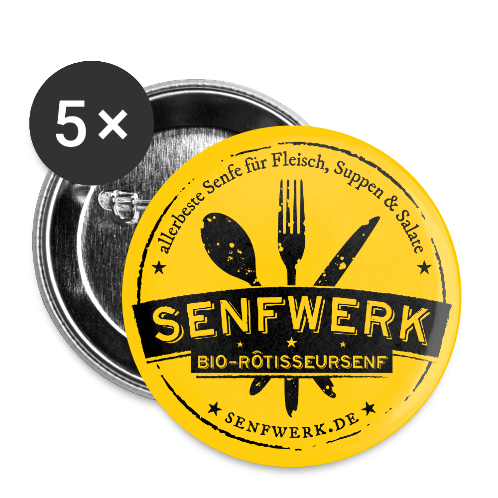 Senfwerk Button Logo - Weiß